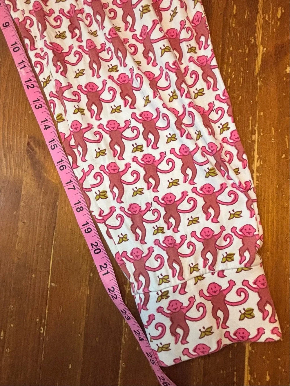 Roller Rabbit monkey print two piece set. Medium. 100% Pima cotton